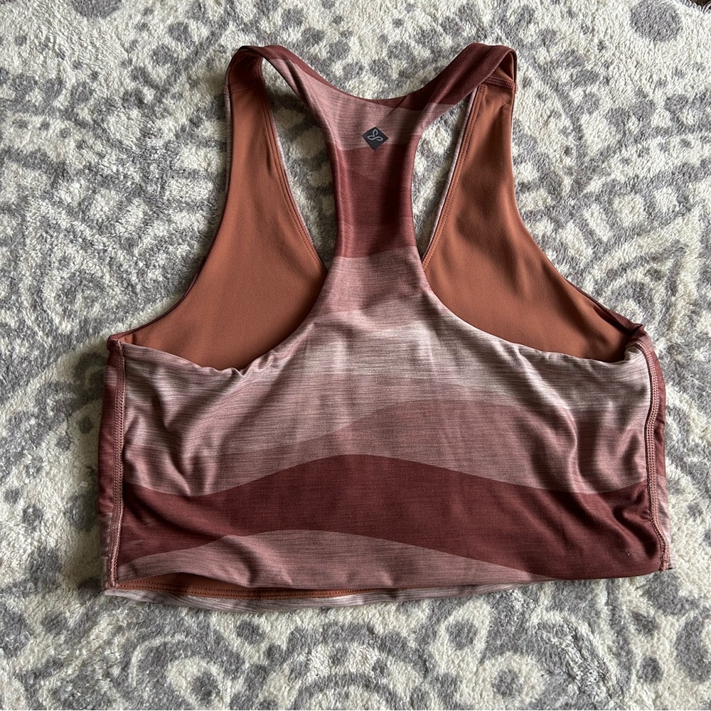 Prana Reversible Sports Bra Earthy Tones. Size M - Picture 3 of 7